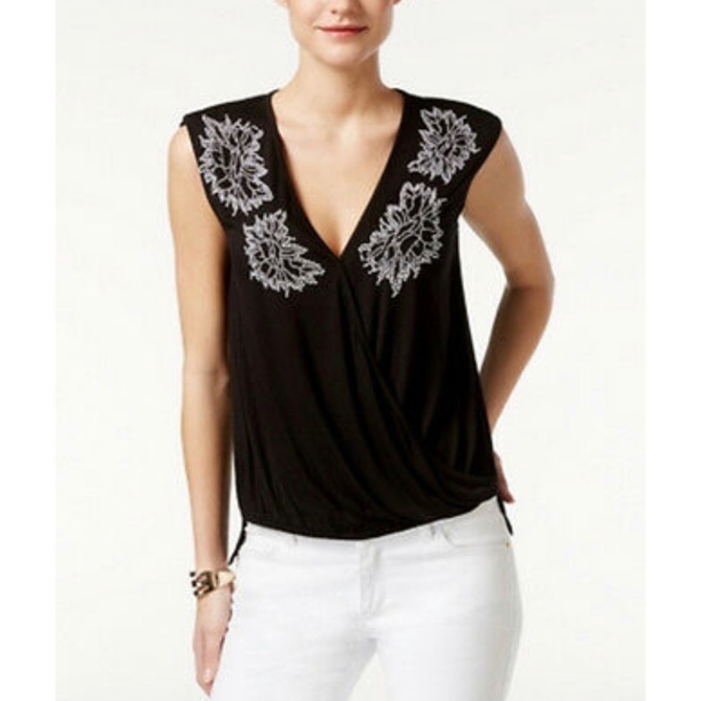 Cable & Gauge Faux-Wrap Blouse